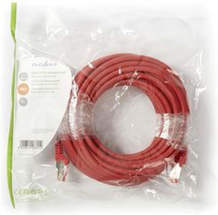 Produktbild Nedis Cat 6 Kabel RJ45 (8P8C) Stecker RJ45 (8P8C) Stecker S/FTP rund PVC LSZH Umschlag 10.0 m Red (S/FTP, CAT6, 10 m)