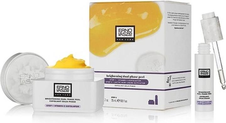 Actual product image Erno Laszlo ErnoLaszlo Brightening Dual Phase Peel 2-Step Vitamin C Exfoliator and Lactic Acid Activator 1.7 Fl (Facial care set)
