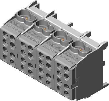 Immagine prodotto Pollmann Elektrotechnik Terminale di derivazione della linea principale grigio a 4 poli 25qmm HLAK-25 4/8gr-S 1