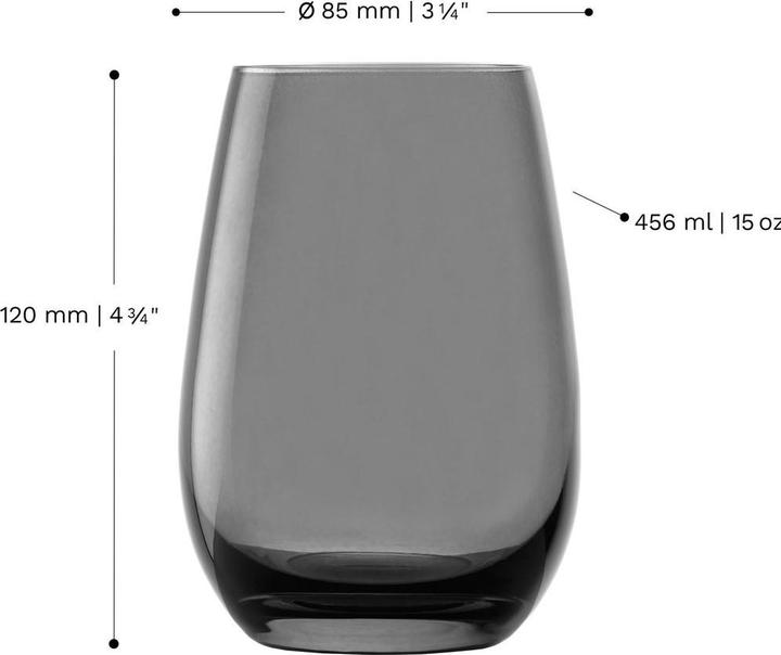 Actual product image Stölzle Elements Longdrink Tumbler 465 ml Smoke Grey (0.47 l, 6x)