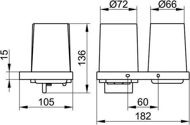Productafbeelding Keuco Dubbele houder EDITION 11 Gl u Lot-sp Kri-gl/bro geb
