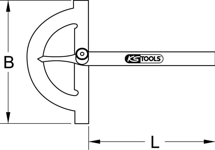 Actual product image KS Tools Protractor