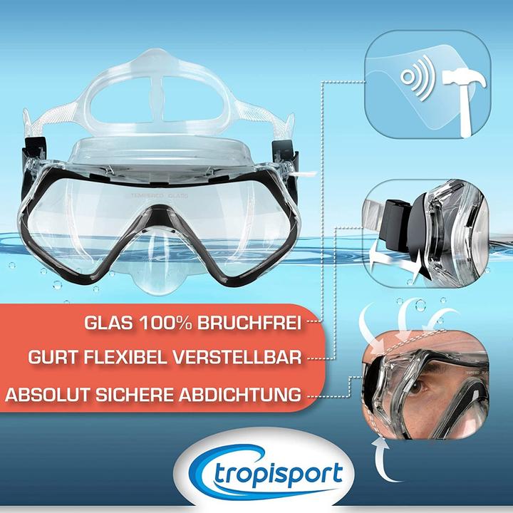Actual product image Tropisport Premium snorkelling set