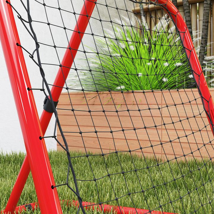 Immagine prodotto Homcom Fussball Rebounder PE, Metall Rot