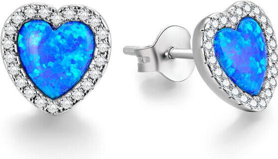 Image du produit Beneto Boucles d'oreilles d'amour avec opales synthétiques AGUP2258