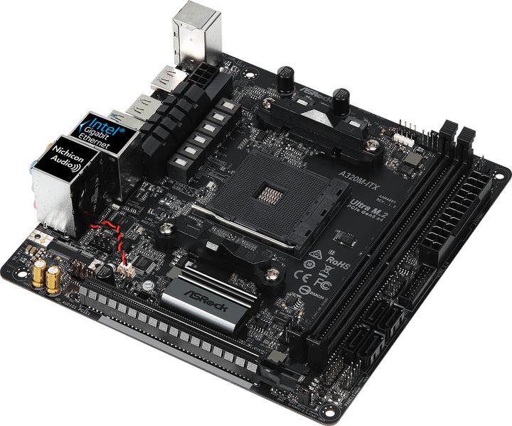 Actual product image AsRock A320M-ITX (AM4, AMD A320, Mini-ITX)