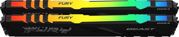 Actual product image Kingston FURY Beast RGB (2 x 16GB, 3600 MHz, DDR4-RAM, DIMM)