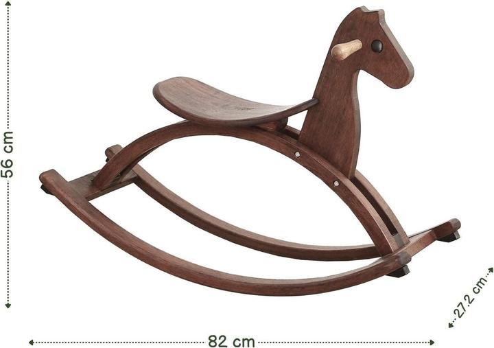 Produktbild Hermex Schaukelpferd Holzpferd Kinderspielzeug Spielzeugpferd Holzspielzeug
