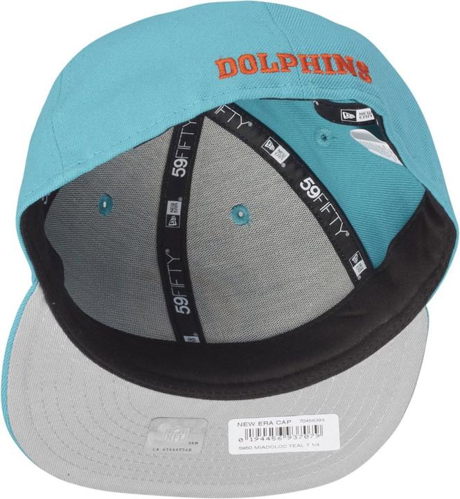 Actual product image New Era 59Fifty Cap - NFL RETRO Miami Dolphins aqua (7 5/8)