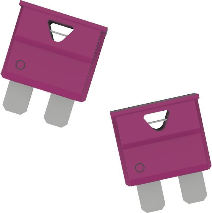 Actual product image Offgridtec 1,5m 4mm² Batteriekabel M8 mit Flachsicherungshalter, 10A Sicherung und Polklemmen