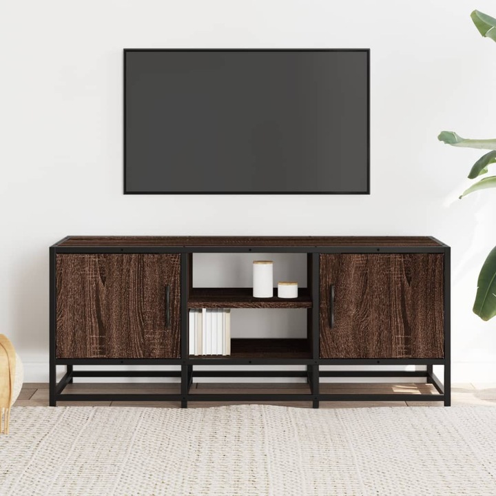 Image du produit VidaXL Meuble TV Lowboard Meuble TV Table de télévision brun imitation chêne (100 x 35 x 41 cm)