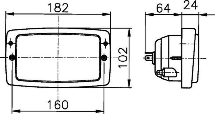 Actual product image Hella Halogen close-range worklight for FENDT AGCO