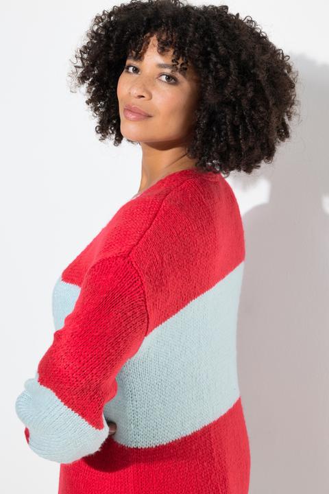Actual product image Angel of Style Long-Strickjacke, Straight Fit, Blockstreifen (50, 52)