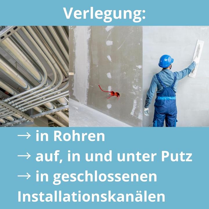 Produktbild Kalitec 10 Meter H05V-K 1 mm² dunkelblau-weiss Verdrahtungsleitung I Aderleitung flexibel I PVC Einze (10 m)