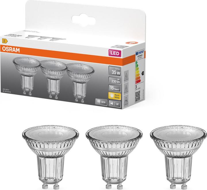 Image du produit Osram Sources lumineuses LED (GU10, 230 lm, 3x)