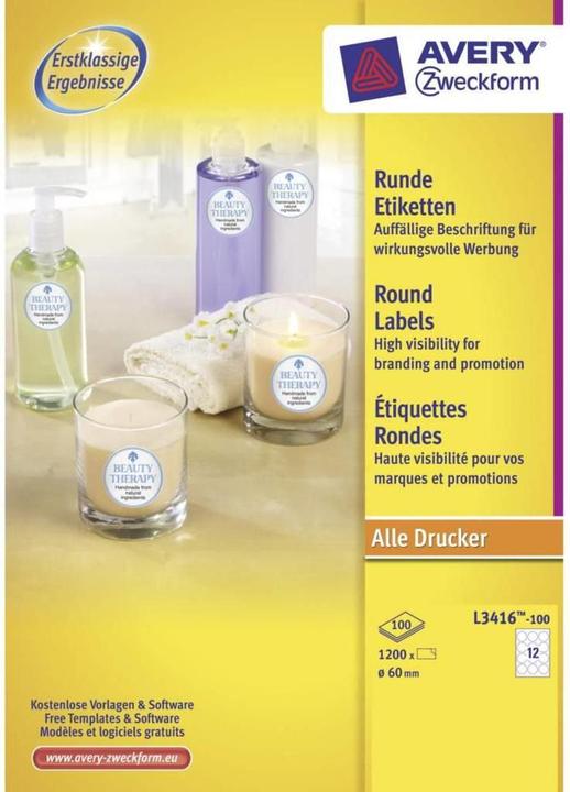 Productafbeelding Avery Ronde etiketten
