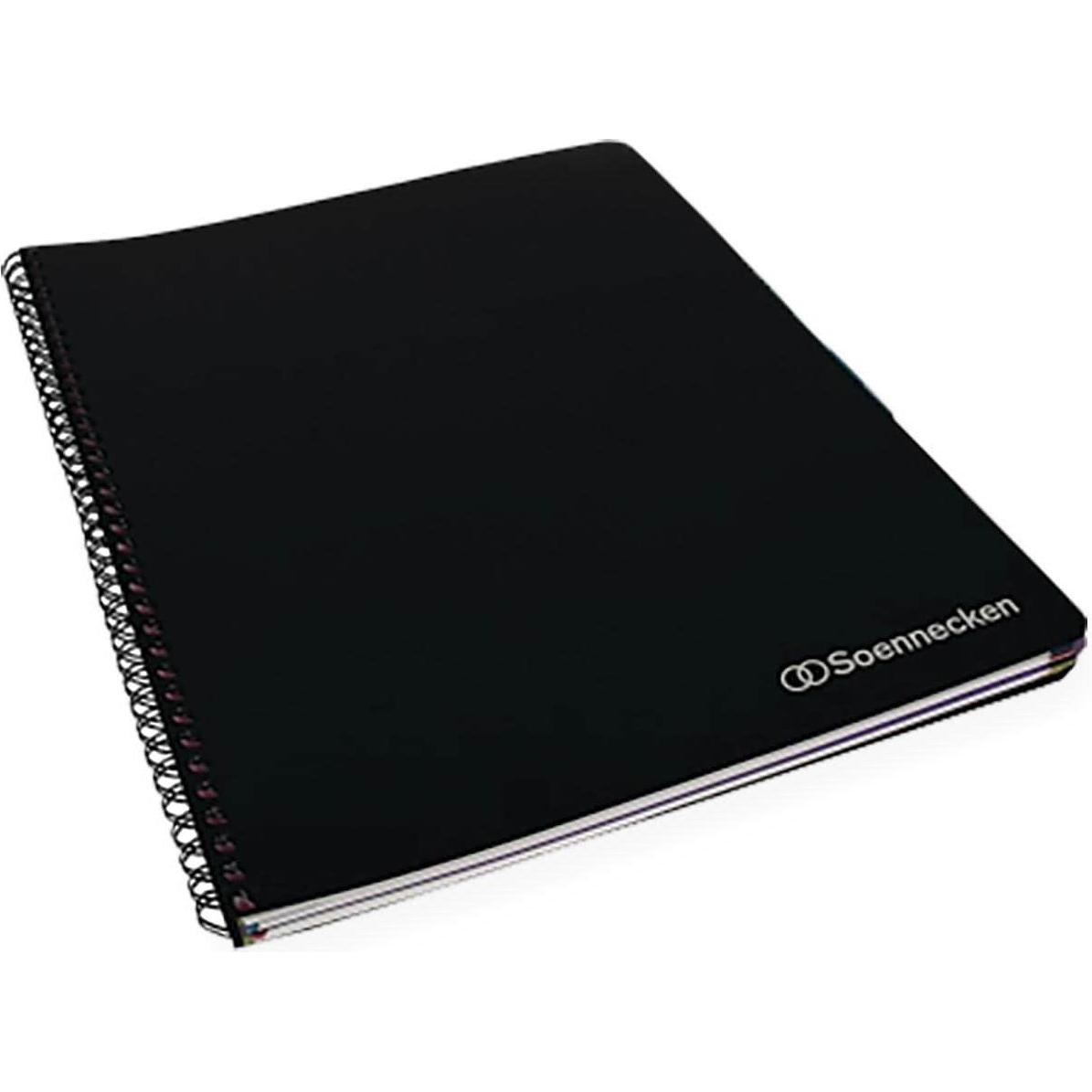 Soennecken, Heft + Block, Officebook 2351 DIN A4+ 90g 80Bl. 4fbg. Rand 3Register kar. (A4+, Kariert, Harter Einband)