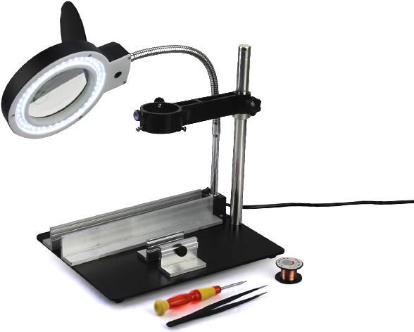 Immagine prodotto Swaytronic Porta bacchette per saldare con lampada d'ingrandimento