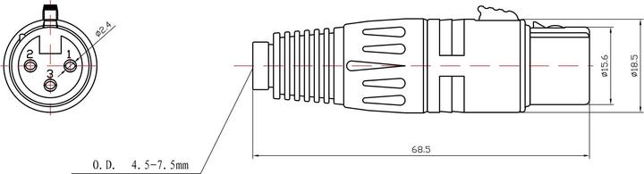 Immagine prodotto Bemero Connettore XLR BC1001BK-F