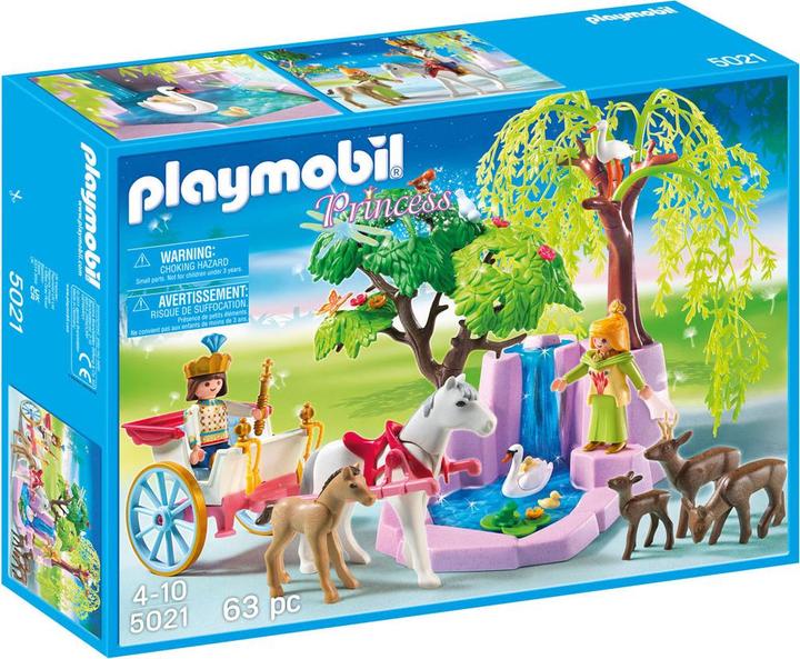 Actual product image Playmobil Prince and princess with carriage and waterfall (5021, Playmobil Princess)