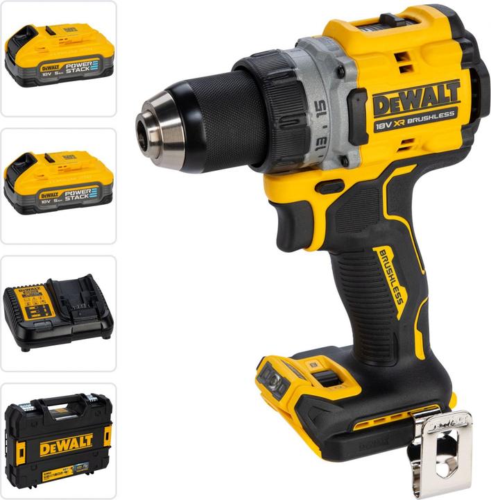 Produktbild DeWalt HUBSCHRAUBERBOHRER DEVALTA 18V 90Nm POWERSTACK DCD800H2T (Akkubetrieb)