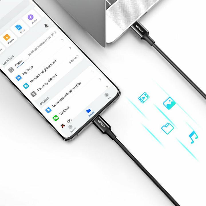 Image du produit Ugreen USB C – USB C (1 m, USB 2.0, 100 W)