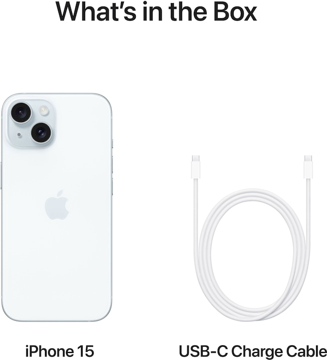 Produktbild Apple iPhone 15 (128 GB, Blue, 6.10", SIM + eSIM, 48 Mpx, 5G)