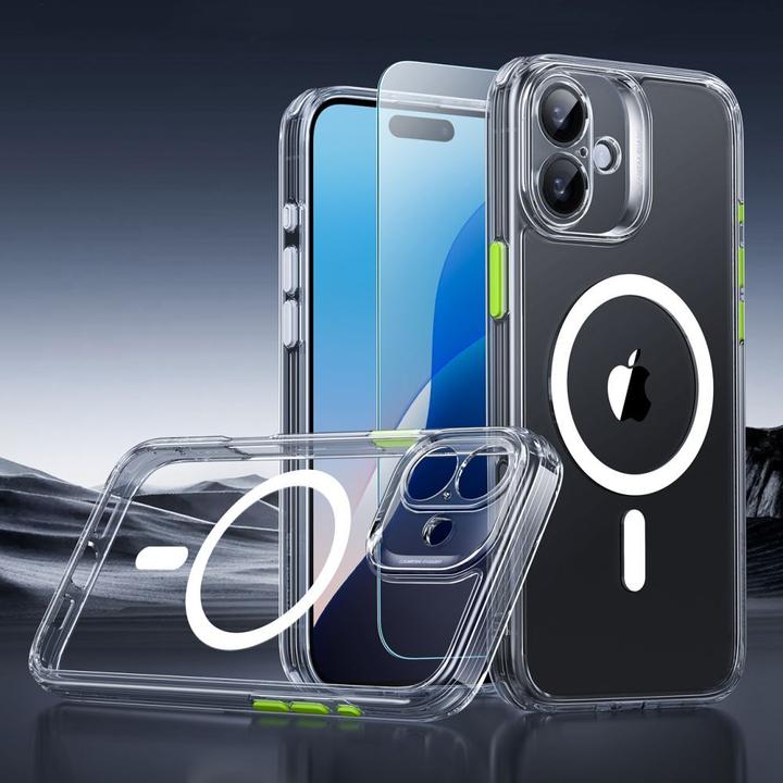Actual product image ESR Etui Classic Pro Set Halolock MagSafe na iPhone 16 - przezroczyste (Apple iPhone 16)