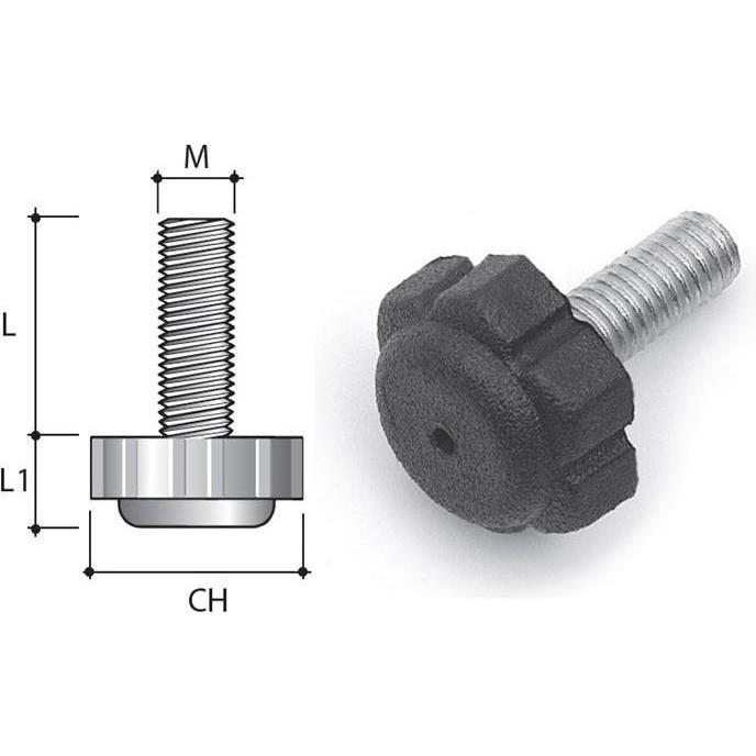 Haushalt, Tischbeine + Tischgestell, SUPPORT FURN M10X22 PI07 PNE 4PCS