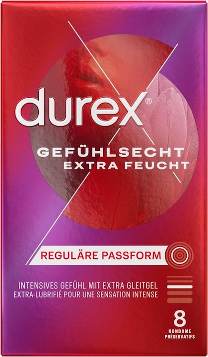 Produktbild Durex Gefühlsecht Extra Feucht (8 Stk.)