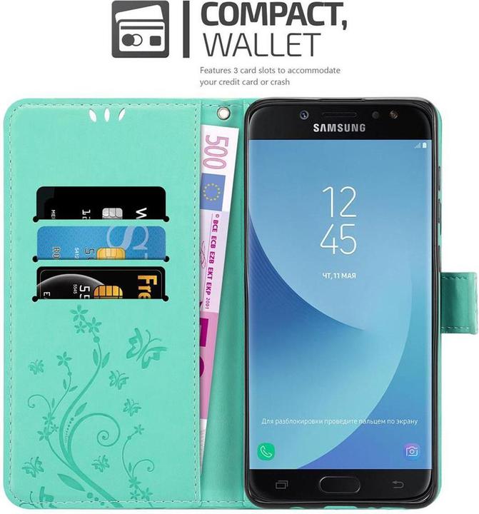 Actual product image Cadorabo Flower Book Cover (Samsung Galaxy J7 2018)
