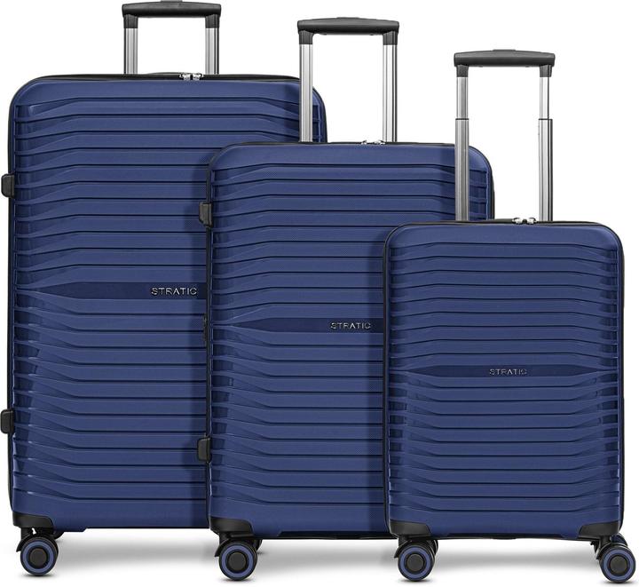 Produktbild Stratic Shine 4 Rollen Kofferset 3-teilig mit Dehnfalte (193 l)