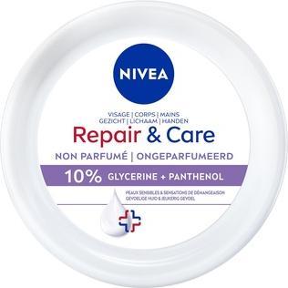Actual product image NIVEA Body Repair & Care Cream 400ml Jar Sensitive Moisturizing Cream with Deep Moisture Serum (Body cream, 400 ml)