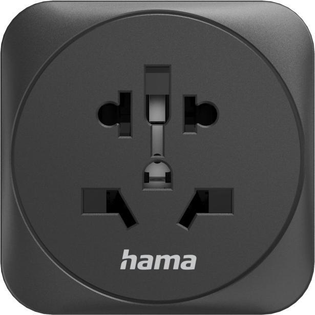 Produktbild Hama Reiseadapter Typ E/F, 3-polig, Welt nach EU, 1x USB-C, 1x USB-A, PD, 20W, S