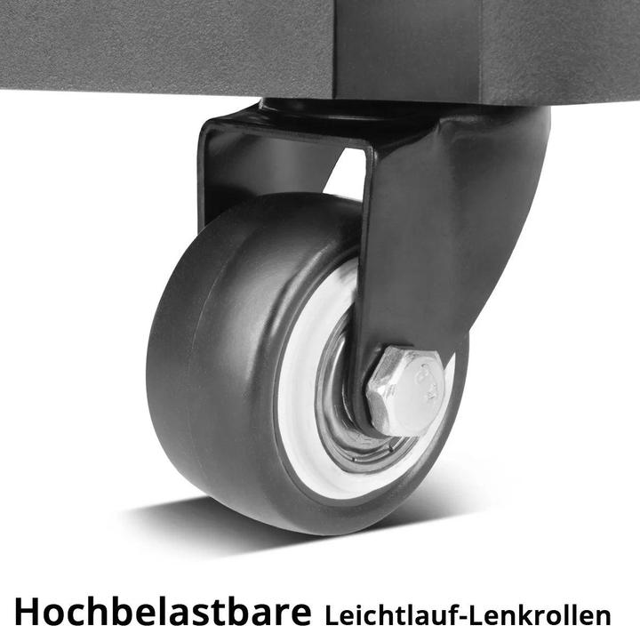 Produktbild Stahlwerk Mobiler Werkzeugtrolley mit 3 Systemboxen 4 Lenkrollen und ausziehbarem Teleskopgriff (3 Teile)
