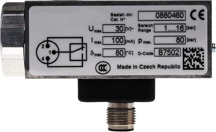 RS PRO Pneumatic Pressure Switch 1 - 16 Bar