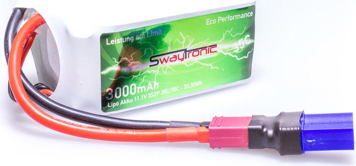 Actual product image Swaytronic LiPo 3S 11.1V 3000mAh 35C/70C EC5 2 (11.10 V, 3000 mAh)