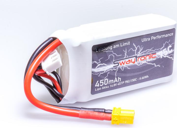Swaytronic Sway-FPV 4S 14.8V 450mAh 75C/150C XT30 (14.80 V, 450 mAh)