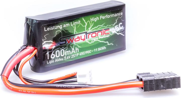 Immagine prodotto Swaytronic Sway-TRX 2S 7.4V 1600mAh 45C/90C TRX (7.40 V, 1600 mAh)