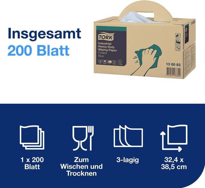 Image du produit Tork Lingettes en papier ultra-résistantes W7 (1x)