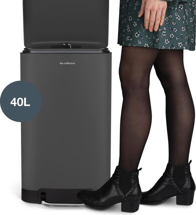 Produktbild Les Collectors Elegante Küchenabfalleimer mit Fusspedal und geräuschlosem Deckel (40 l)