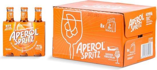 Aperol SPRITZ Mix Piccolo Flasche Kiste / (24 x 17.5 cl)