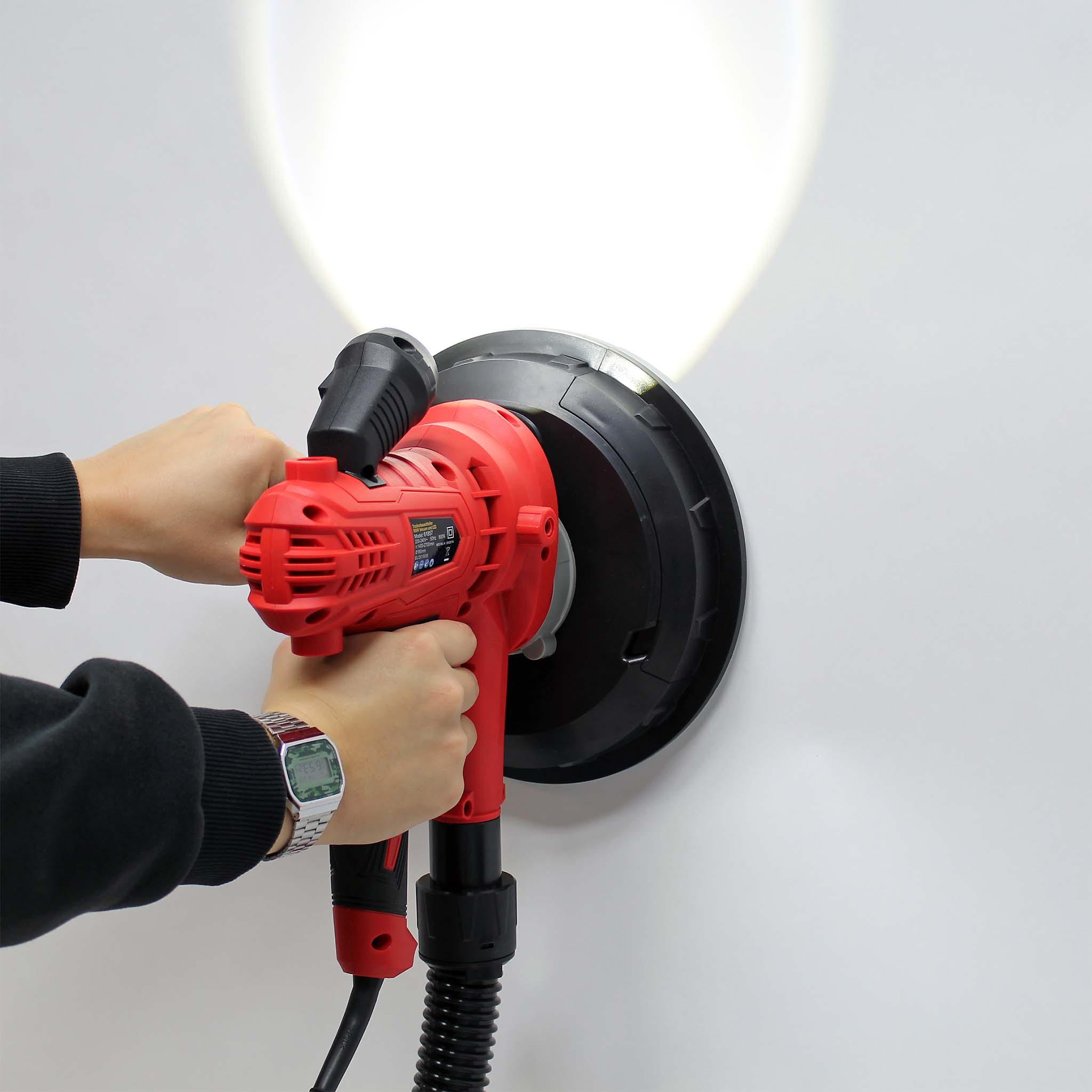 Thumbnail - Wiltec, Schleifmaschine + Poliermaschine, Trockenbauschleifer 900W 180mm Schleifteller Wand- und Deckenschleifer (Trocke...