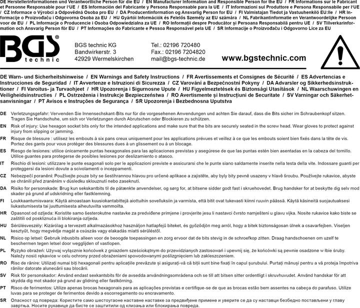 Produktbild BGS Bit (Innensechskant)