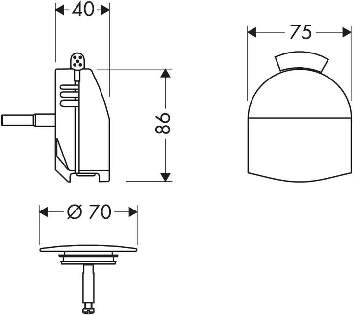 Productafbeelding hansgrohe Exafill 58127000 Gereedschapset - zilver