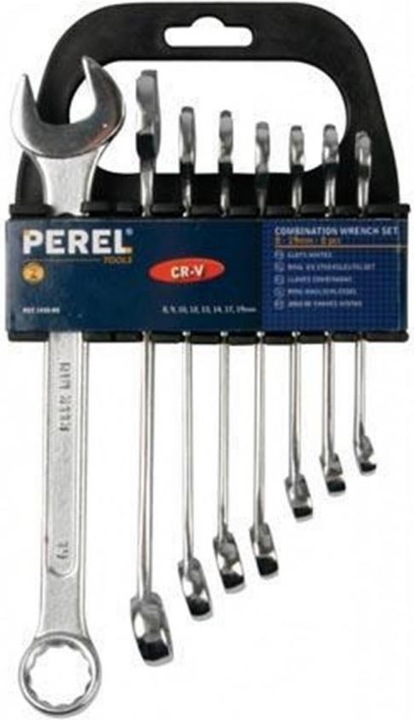 Perel 1430-R8 Ring-Gabelschlüsselset 8-19mm (19 mm, 8 mm, 10 mm, 14 mm, 18 mm, 11 mm, 12 mm, 17 mm, 15 mm, 13 mm, 9 mm, 16 mm)