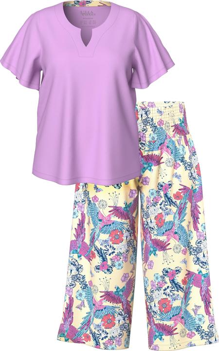 Produktbild Ulla Popken Pyjama, Papagei, Tunika-Ausschnitt, Halbarm (46, 48)