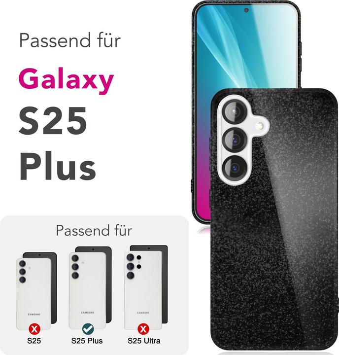 Actual product image Nalia ShinePop - Stabile Glänzende Glitzer Hülle - Glamour Glitter Cover (Samsung Galaxy S25)