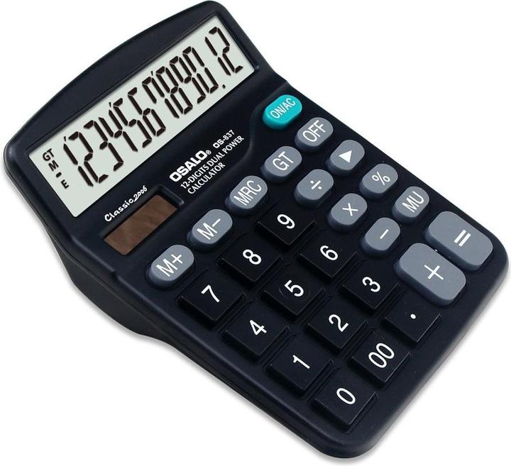 Produktbild Osalo Multifunktionaler Solar Taschenrechner Schwarz