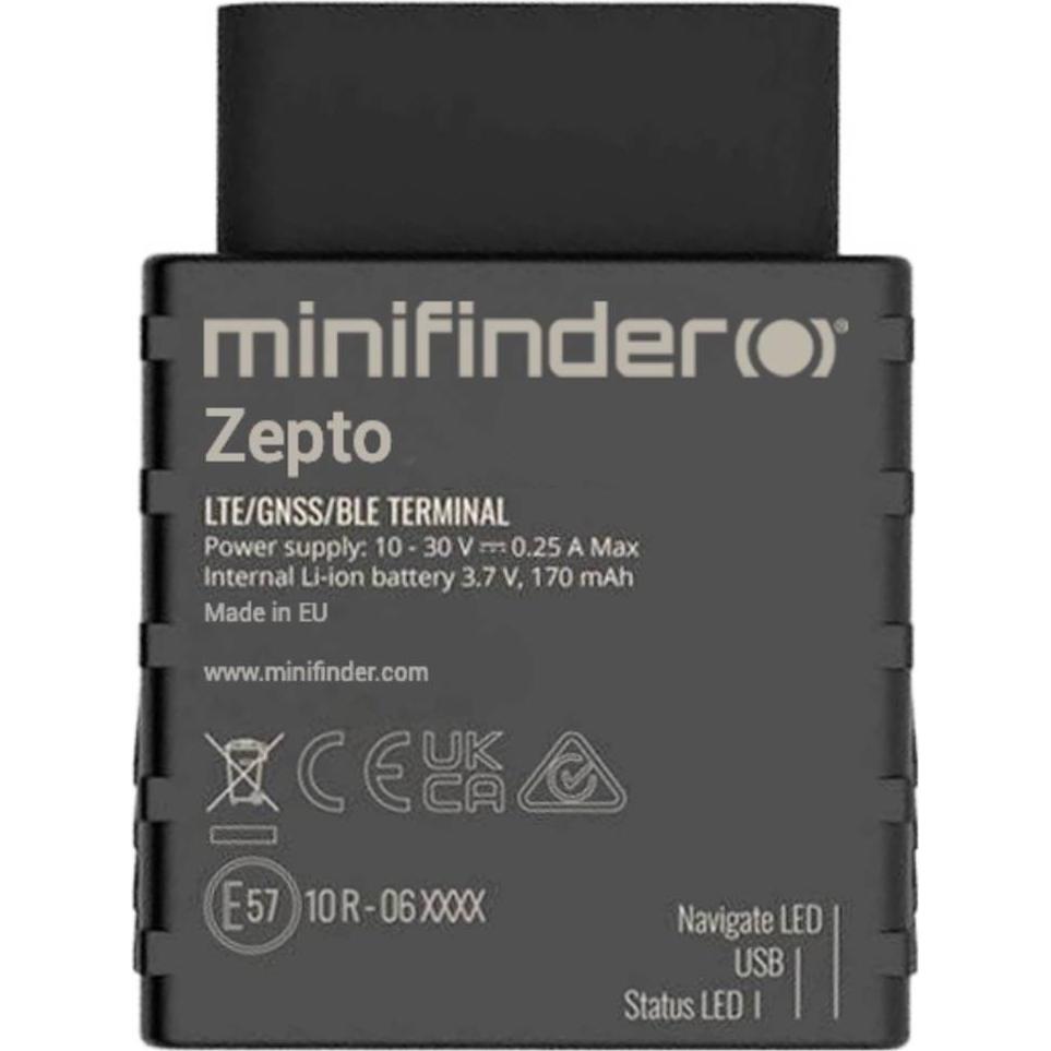MiniFinder, Accessori per navigatore GPS, Zepto GPS Tracker Fahrzeugtracker, Live Tracking Schwarz 1 St.